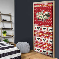 Sheep Merry Christmas Door Cover Xmas Holiday Patterns - Wonder Print Shop