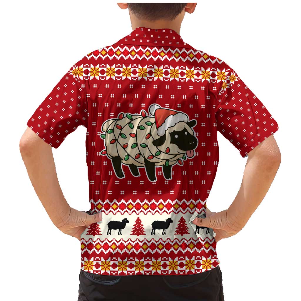 Sheep Merry Christmas Family Matching Mermaid Dress and Hawaiian Shirt Xmas Holiday Patterns - Wonder Print Shop