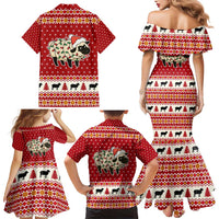 Sheep Merry Christmas Family Matching Mermaid Dress and Hawaiian Shirt Xmas Holiday Patterns - Wonder Print Shop