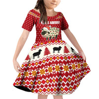 Sheep Merry Christmas Family Matching Off Shoulder Short Dress and Hawaiian Shirt Xmas Holiday Patterns - Wonder Print Shop
