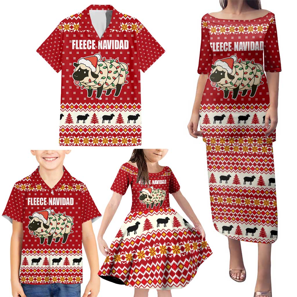 Sheep Merry Christmas Family Matching Puletasi and Hawaiian Shirt Xmas Holiday Patterns - Wonder Print Shop