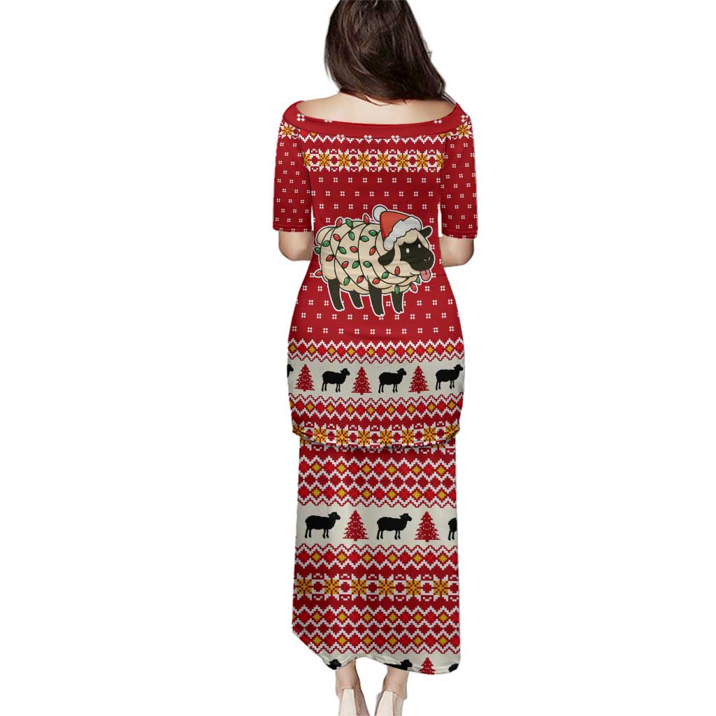 Sheep Merry Christmas Family Matching Puletasi and Hawaiian Shirt Xmas Holiday Patterns - Wonder Print Shop