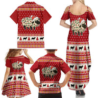 Sheep Merry Christmas Family Matching Summer Maxi Dress and Hawaiian Shirt Xmas Holiday Patterns - Wonder Print Shop
