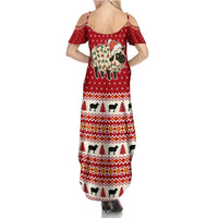 Sheep Merry Christmas Family Matching Summer Maxi Dress and Hawaiian Shirt Xmas Holiday Patterns - Wonder Print Shop