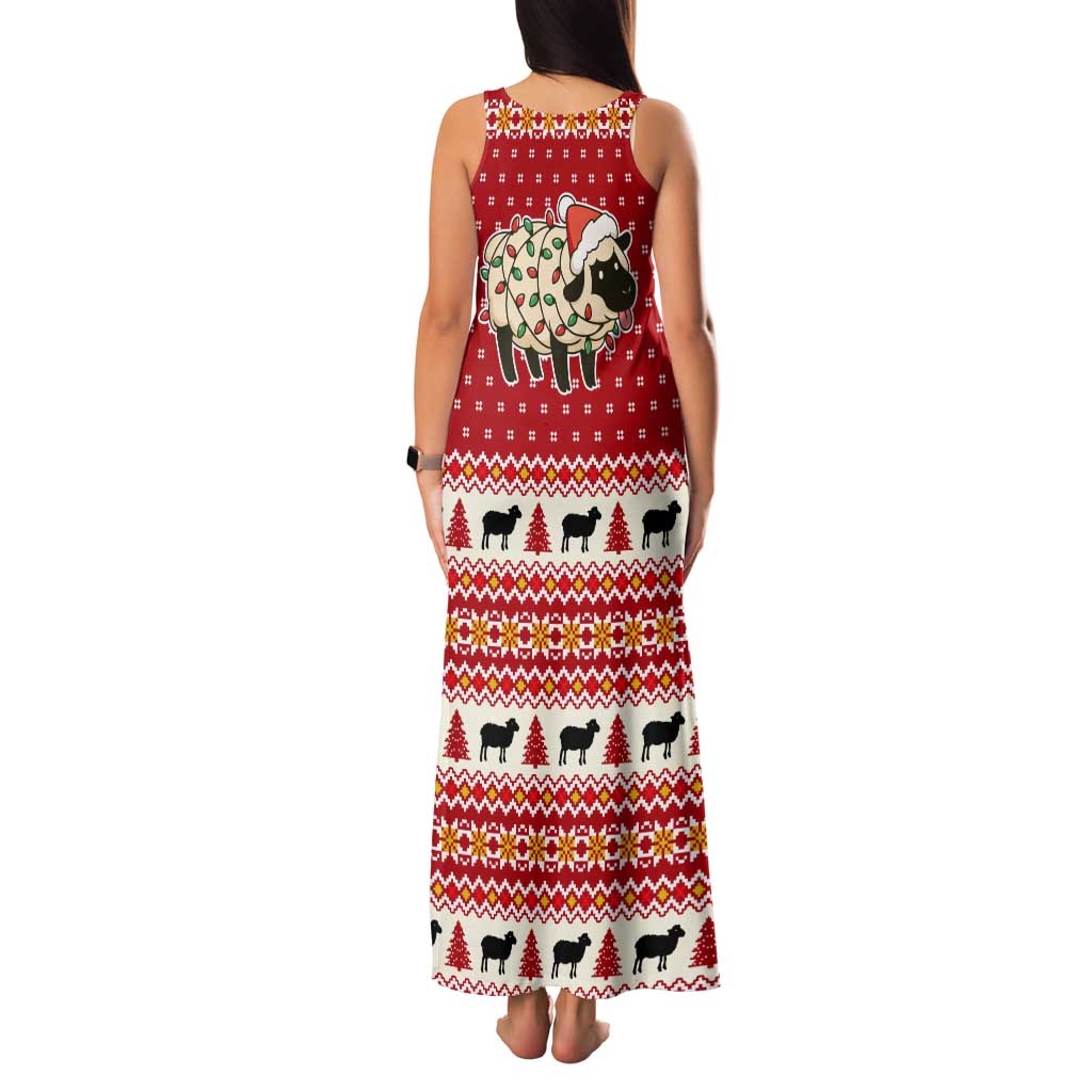 Sheep Merry Christmas Family Matching Tank Maxi Dress and Hawaiian Shirt Xmas Holiday Patterns - Wonder Print Shop