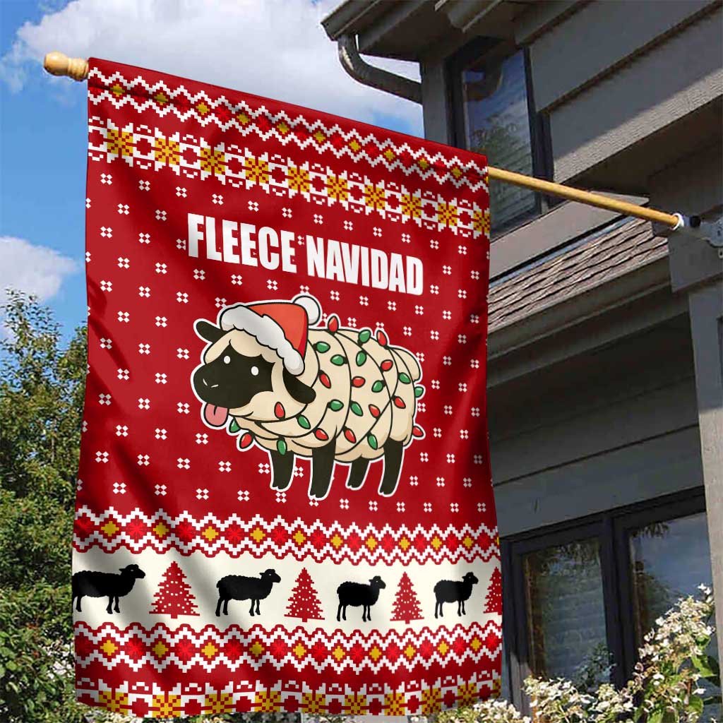 Sheep Merry Christmas Garden Flag Xmas Holiday Patterns - Wonder Print Shop