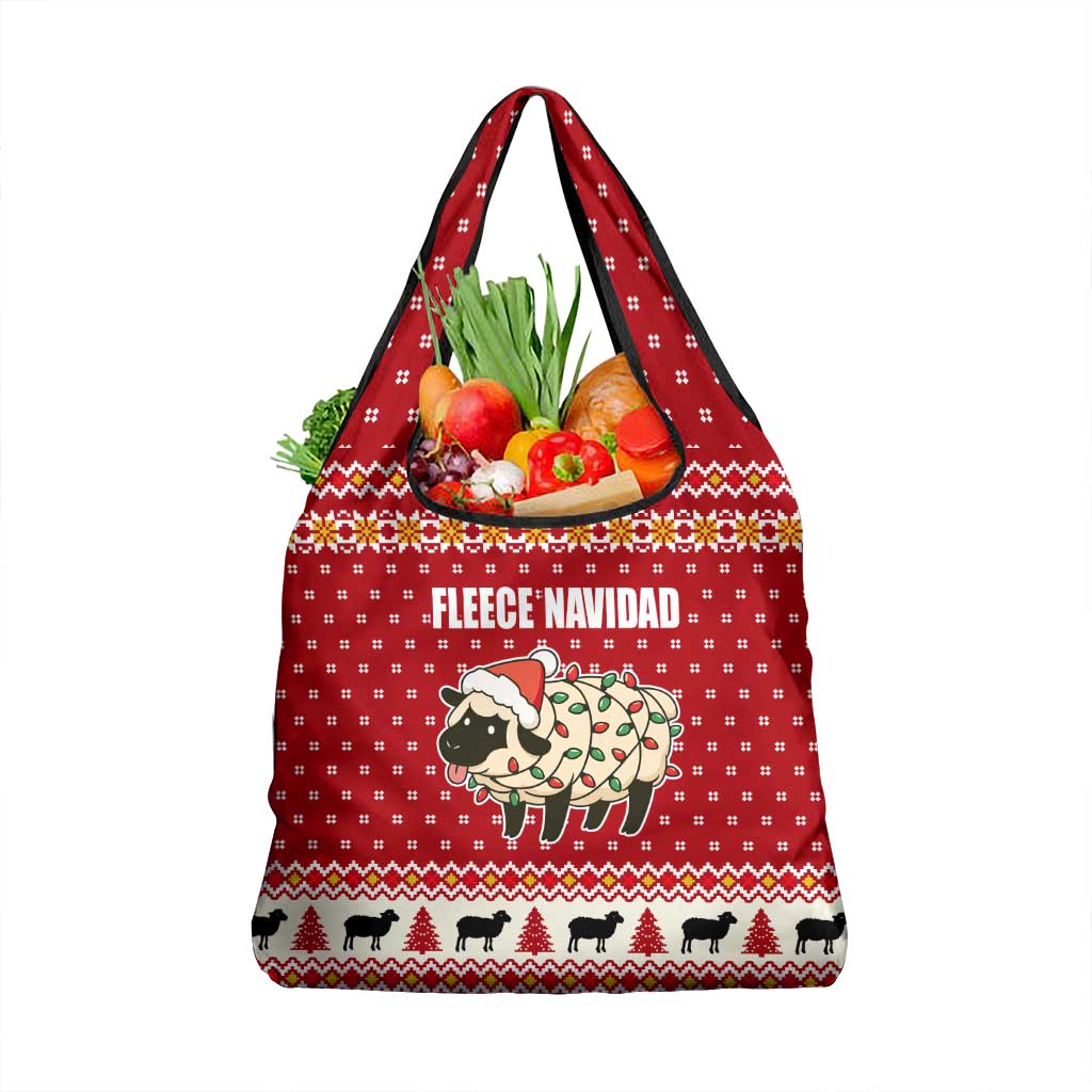 Sheep Merry Christmas Grocery Bag Xmas Holiday Patterns - Wonder Print Shop