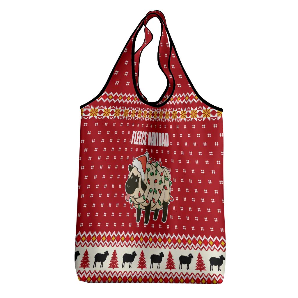 Sheep Merry Christmas Grocery Bag Xmas Holiday Patterns - Wonder Print Shop