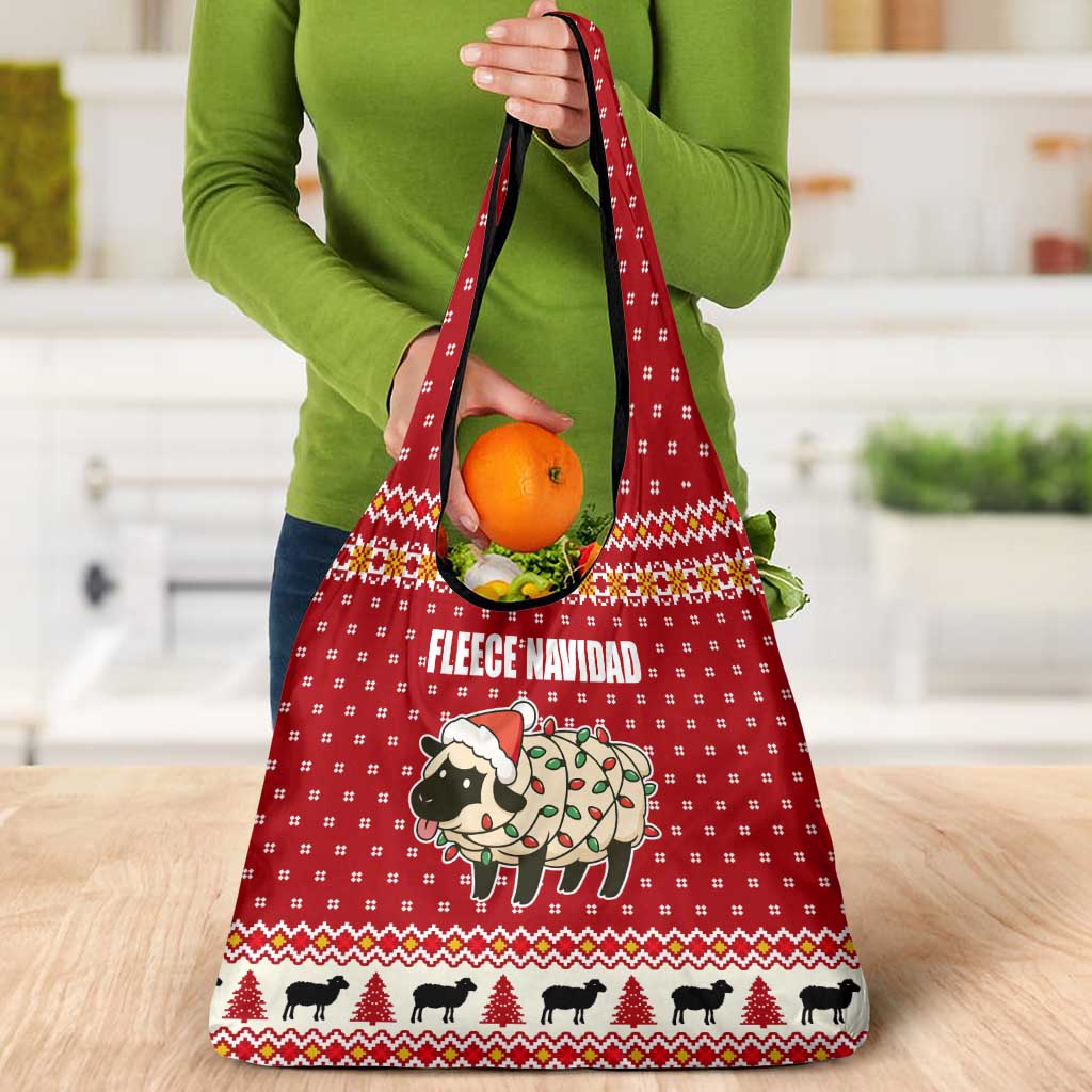 Sheep Merry Christmas Grocery Bag Xmas Holiday Patterns - Wonder Print Shop