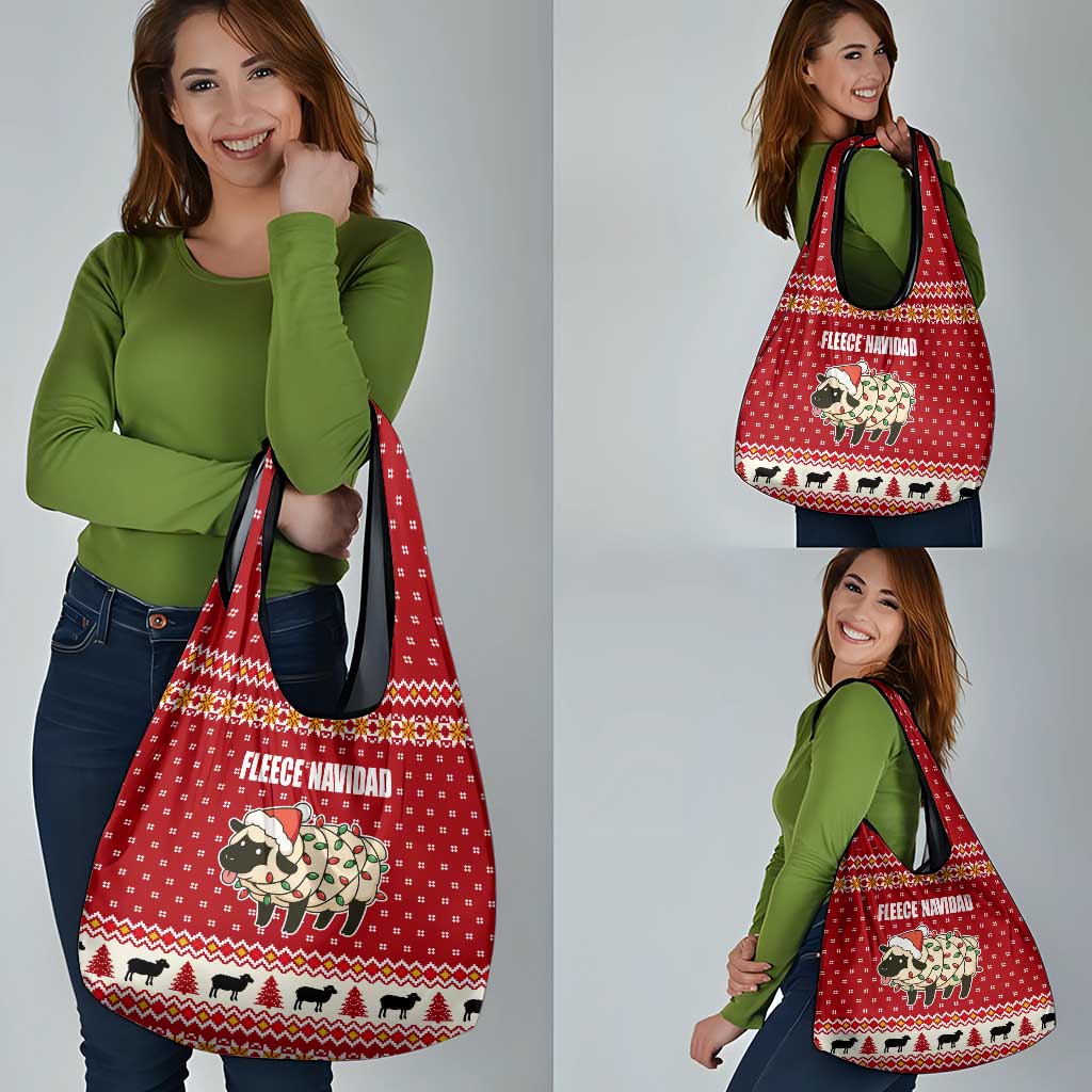 Sheep Merry Christmas Grocery Bag Xmas Holiday Patterns - Wonder Print Shop