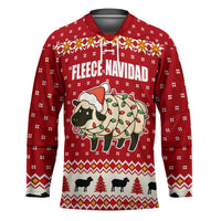 Sheep Merry Christmas Hockey Jersey Xmas Holiday Patterns - Wonder Print Shop