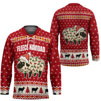 Sheep Merry Christmas Hockey Jersey Xmas Holiday Patterns - Wonder Print Shop