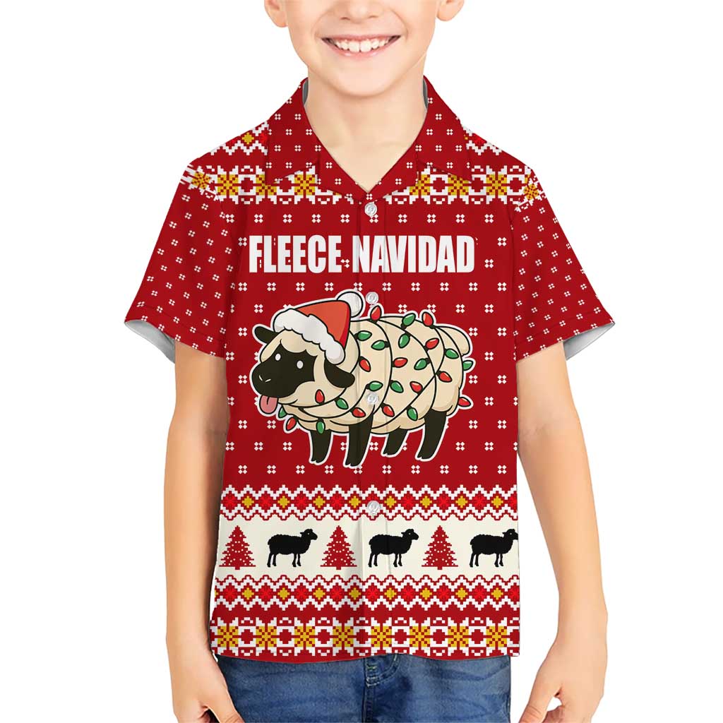 Sheep Merry Christmas Kid Hawaiian Shirt Xmas Holiday Patterns - Wonder Print Shop