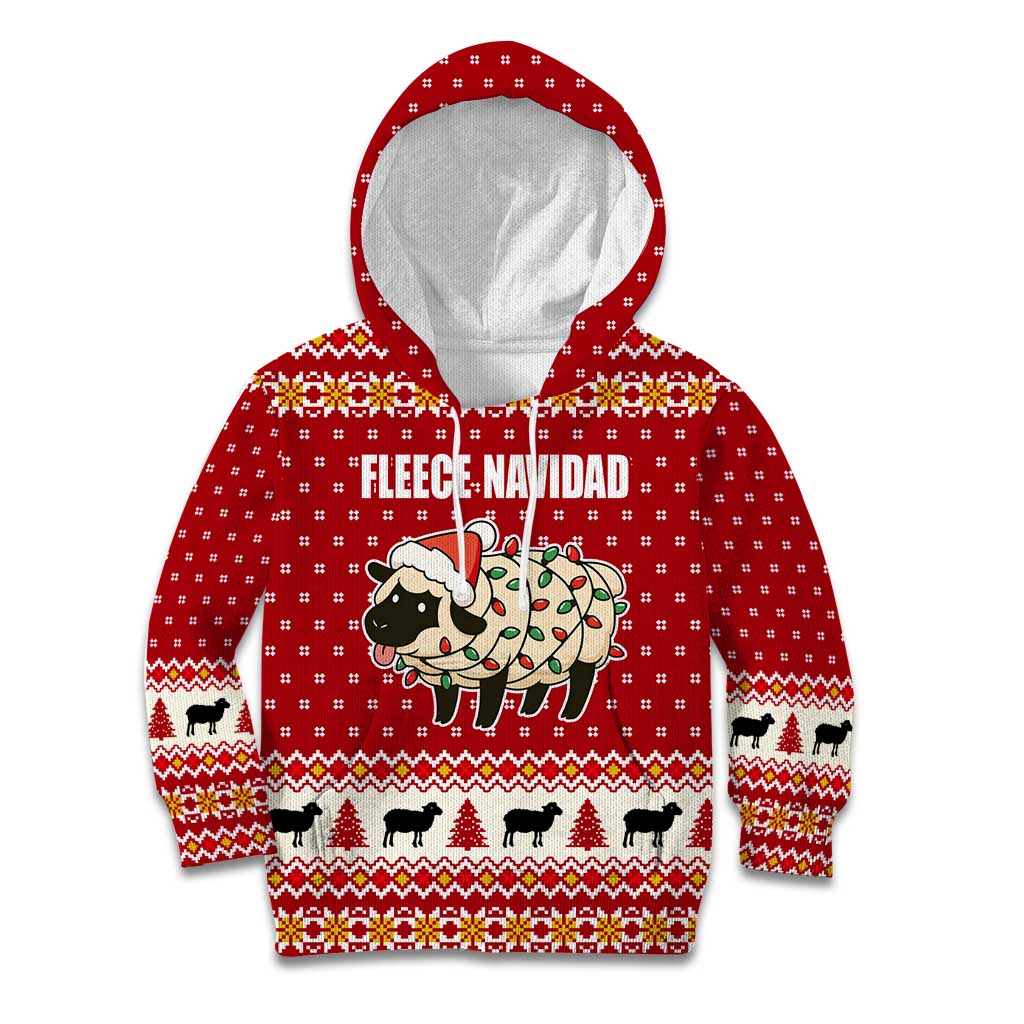 Sheep Merry Christmas Kid Hoodie Xmas Holiday Patterns - Wonder Print Shop
