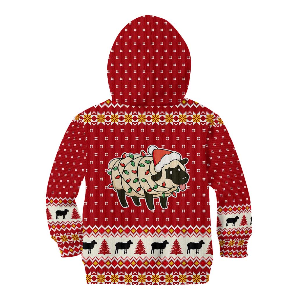 Sheep Merry Christmas Kid Hoodie Xmas Holiday Patterns - Wonder Print Shop