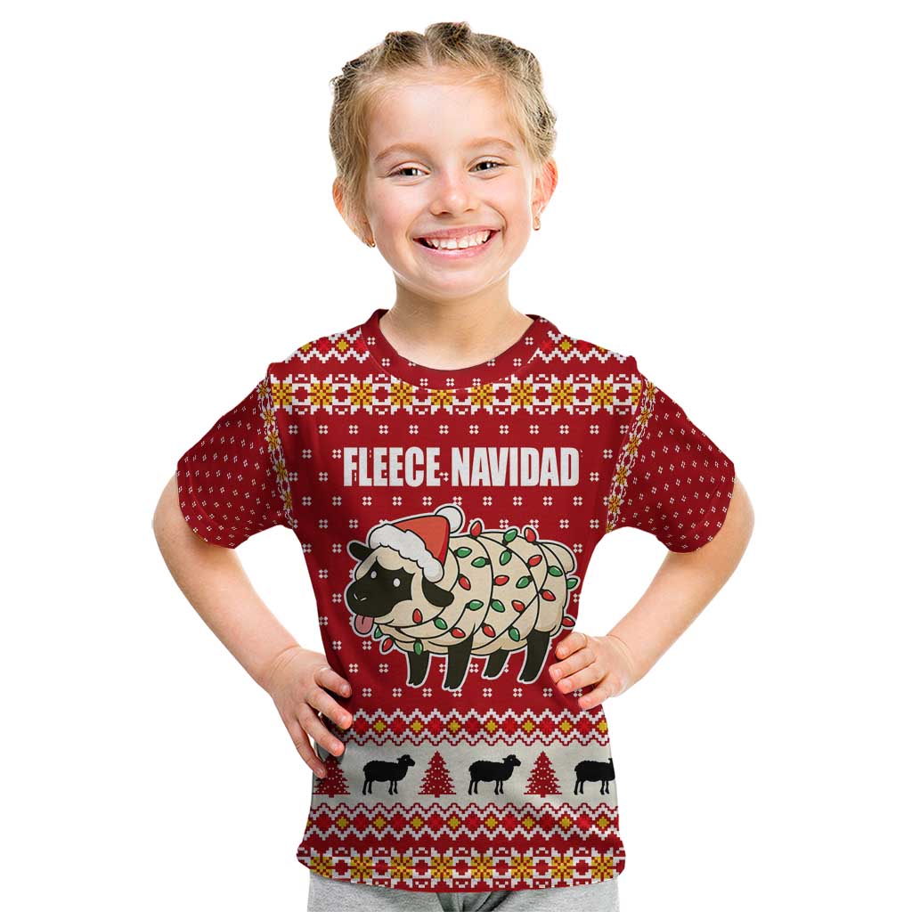 Sheep Merry Christmas Kid T Shirt Xmas Holiday Patterns - Wonder Print Shop