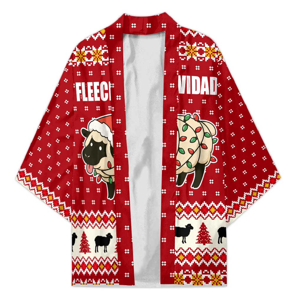 Sheep Merry Christmas Kimono Xmas Holiday Patterns - Wonder Print Shop