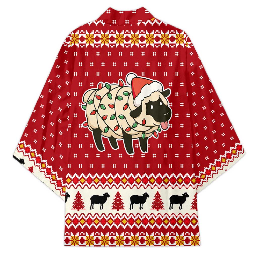 Sheep Merry Christmas Kimono Xmas Holiday Patterns - Wonder Print Shop
