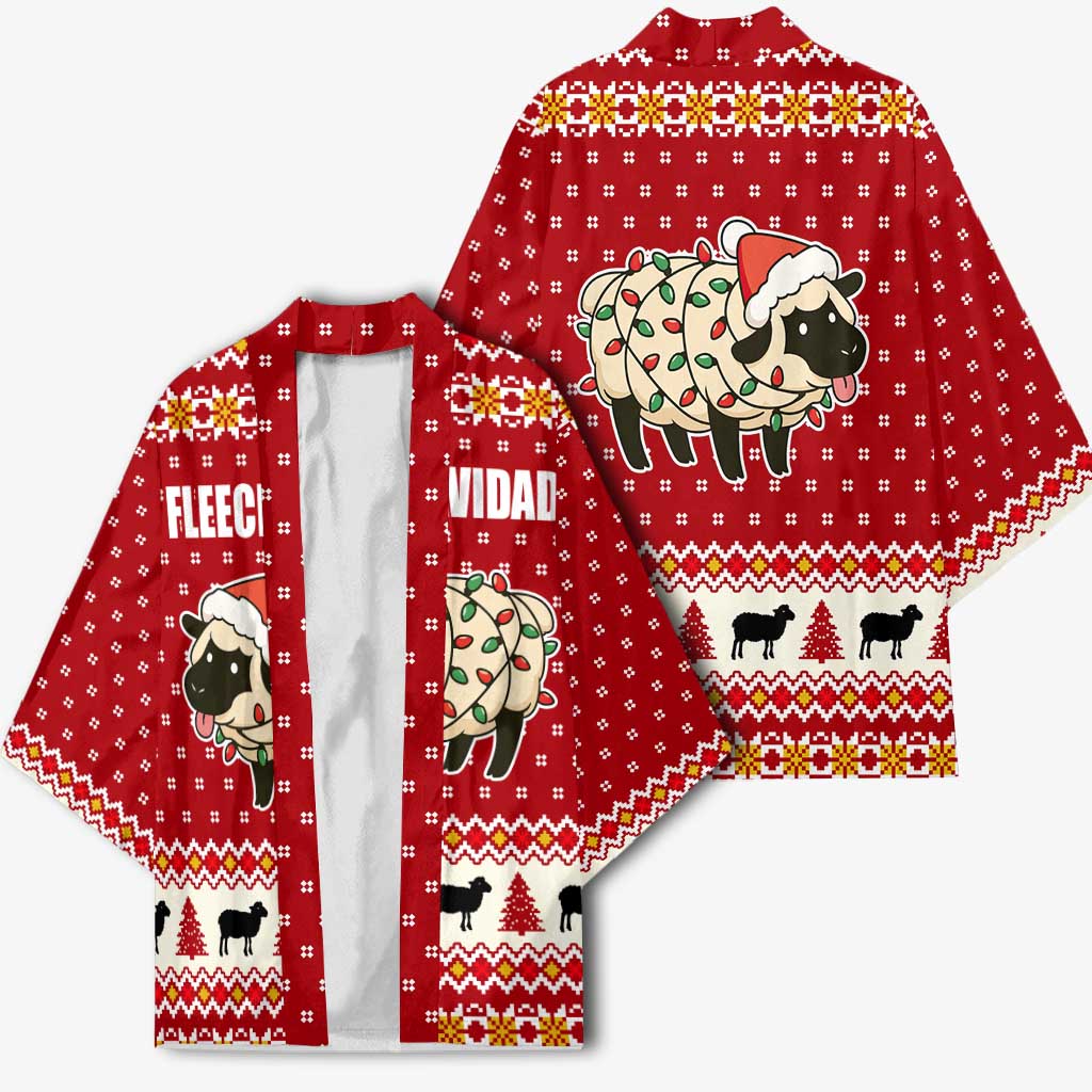 Sheep Merry Christmas Kimono Xmas Holiday Patterns - Wonder Print Shop