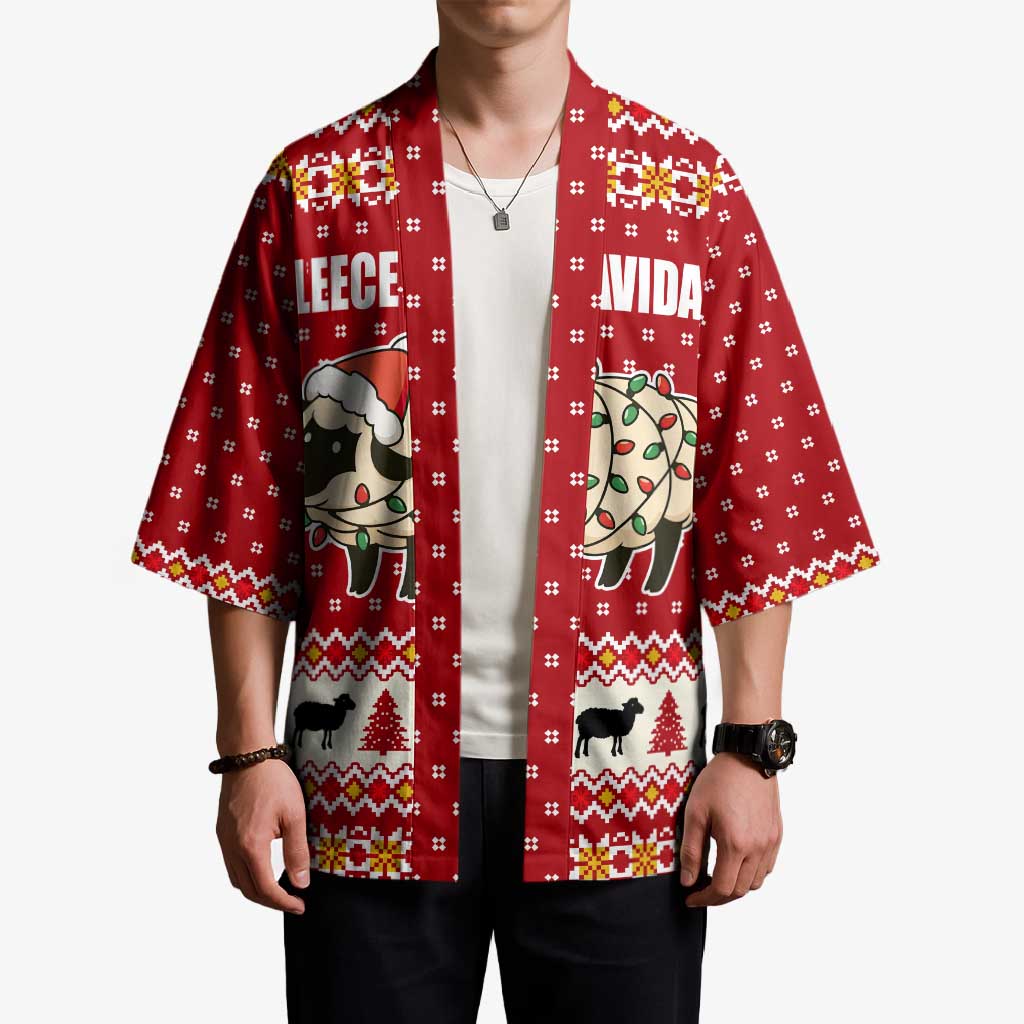 Sheep Merry Christmas Kimono Xmas Holiday Patterns - Wonder Print Shop