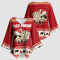 Sheep Merry Christmas Kimono Sleeve Blouse Xmas Holiday Patterns - Wonder Print Shop