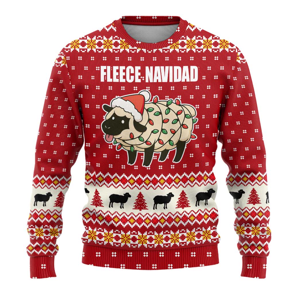 Sheep Merry Christmas Ugly Christmas Sweater Xmas Holiday Patterns - Wonder Print Shop