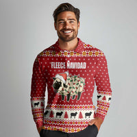 Sheep Merry Christmas Long Sleeve Polo Shirt Xmas Holiday Patterns - Wonder Print Shop