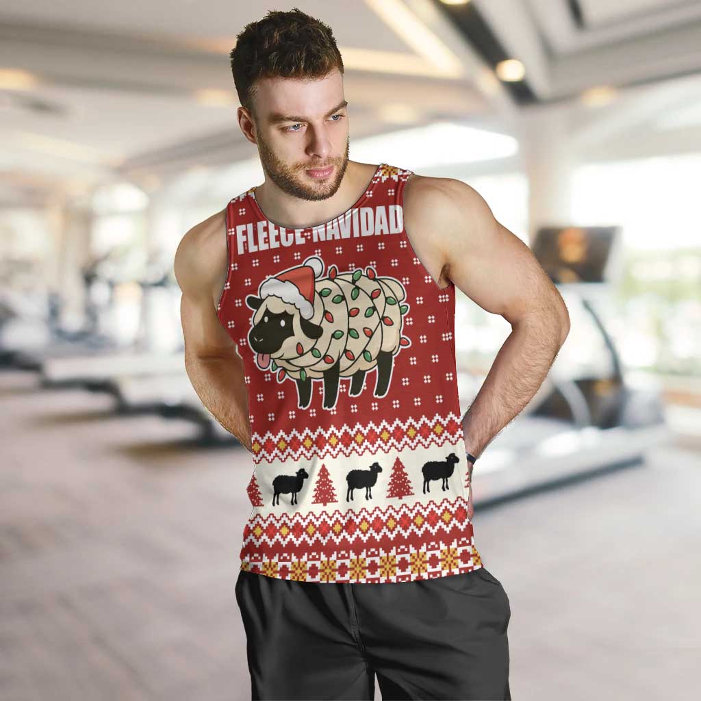 Sheep Merry Christmas Men Tank Top Xmas Holiday Patterns - Wonder Print Shop