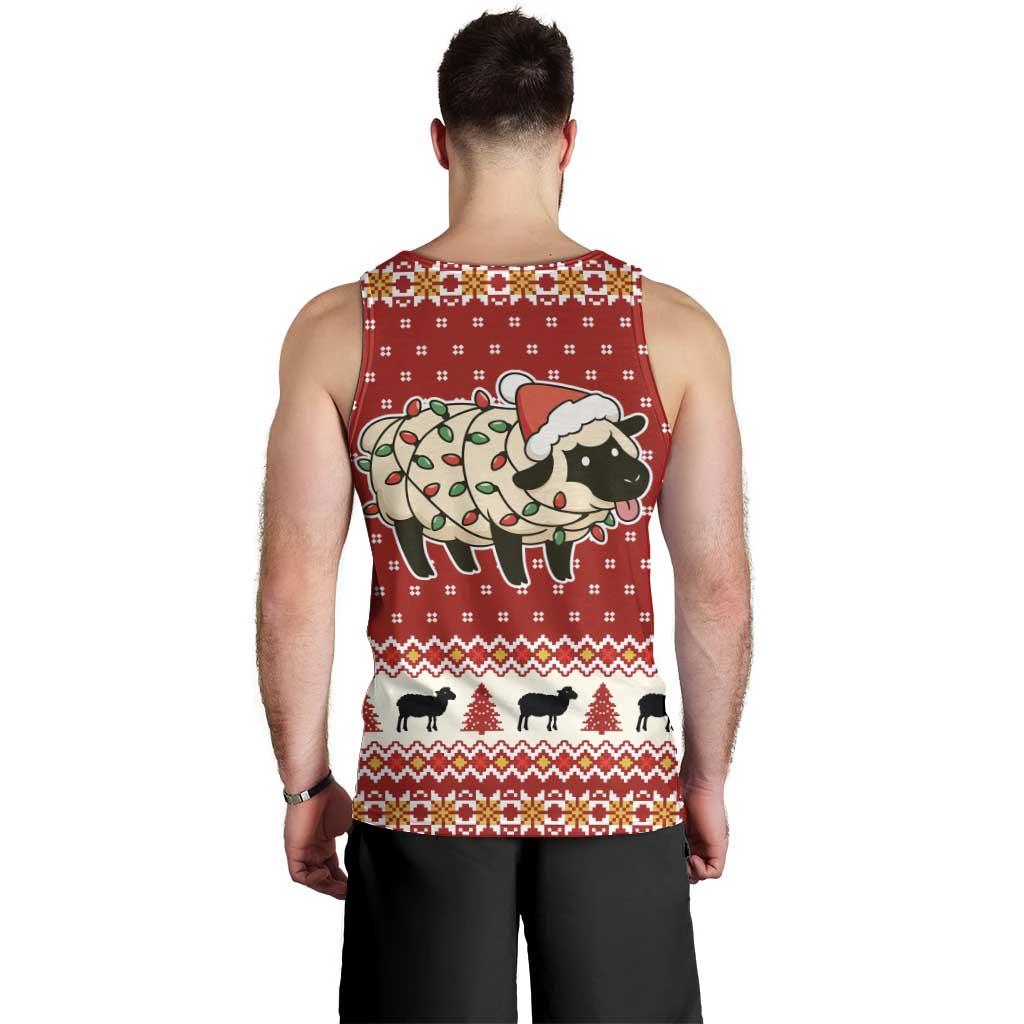 Sheep Merry Christmas Men Tank Top Xmas Holiday Patterns - Wonder Print Shop