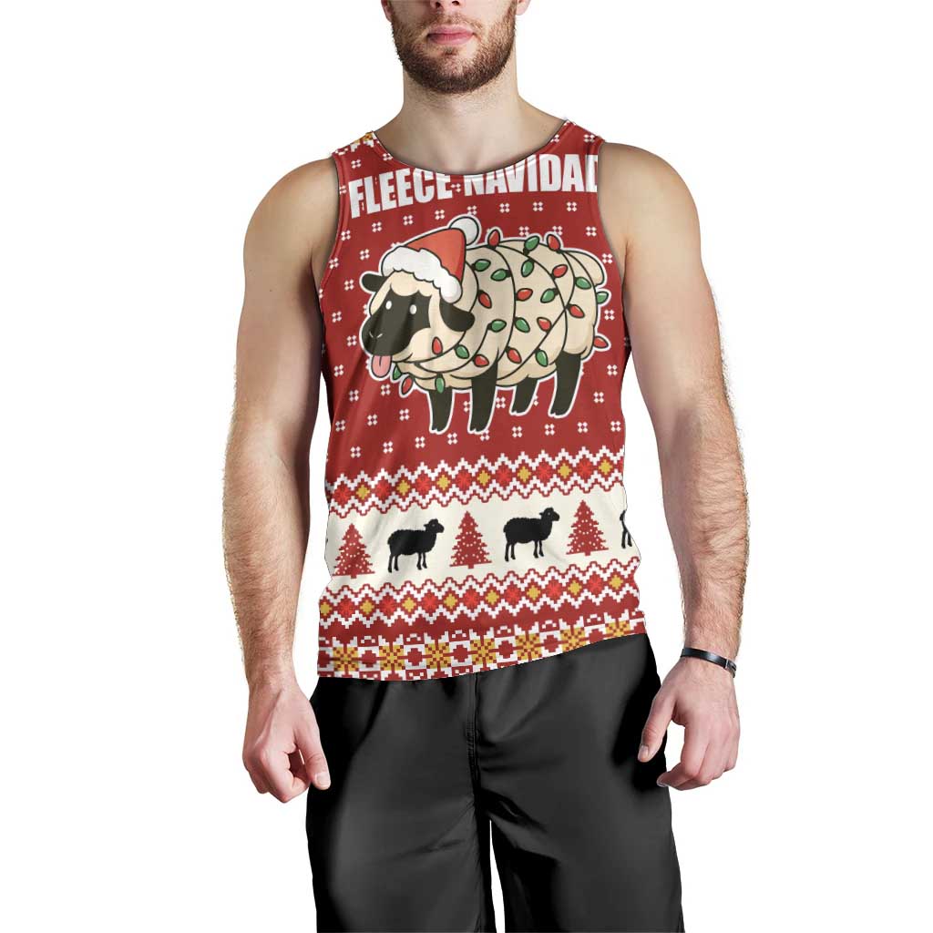 Sheep Merry Christmas Men Tank Top Xmas Holiday Patterns - Wonder Print Shop