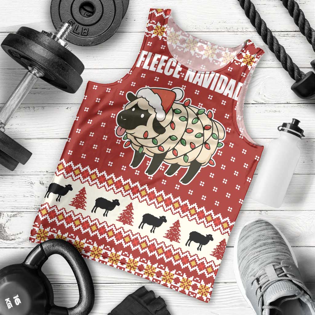 Sheep Merry Christmas Men Tank Top Xmas Holiday Patterns - Wonder Print Shop