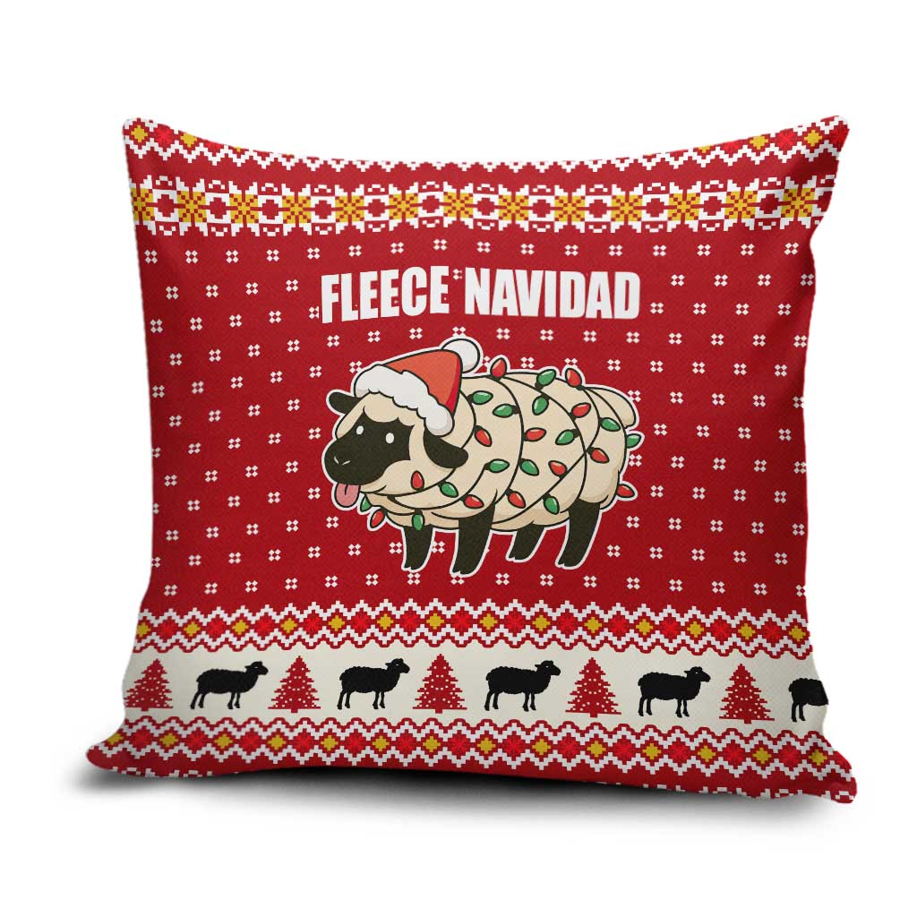 Sheep Merry Christmas Pillow Cover Xmas Holiday Patterns - Wonder Print Shop