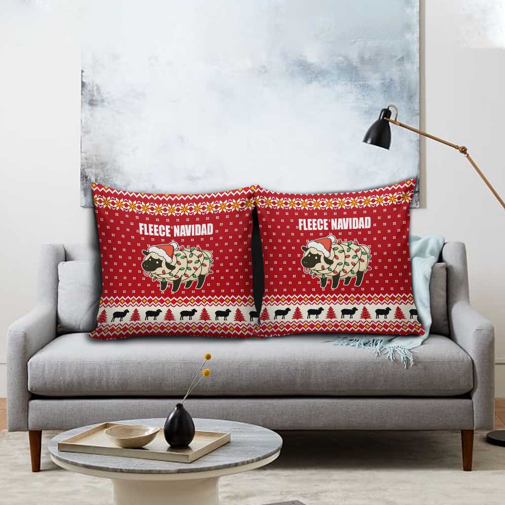 Sheep Merry Christmas Pillow Cover Xmas Holiday Patterns - Wonder Print Shop