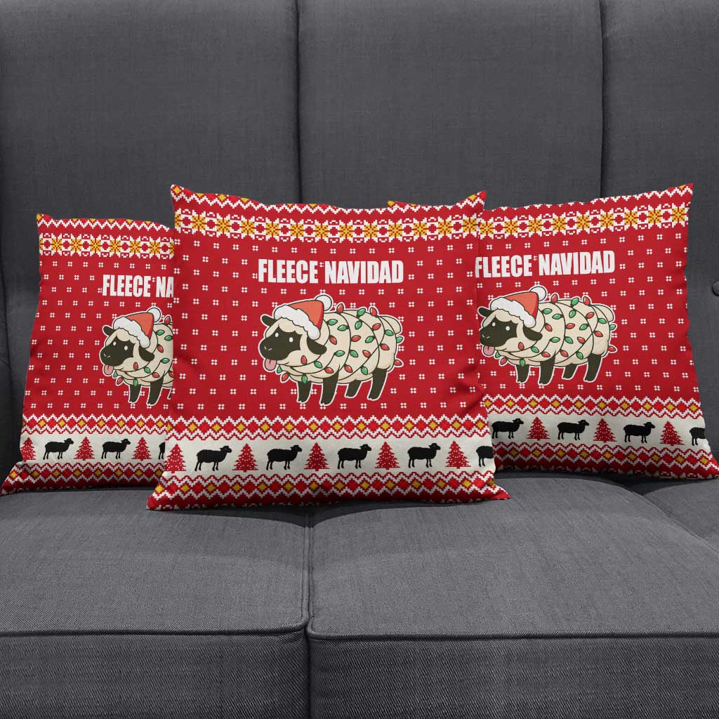 Sheep Merry Christmas Pillow Cover Xmas Holiday Patterns - Wonder Print Shop