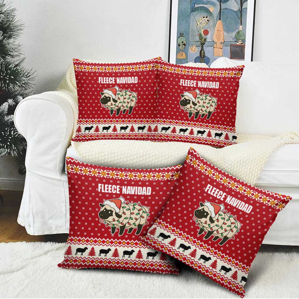 Sheep Merry Christmas Pillow Cover Xmas Holiday Patterns - Wonder Print Shop