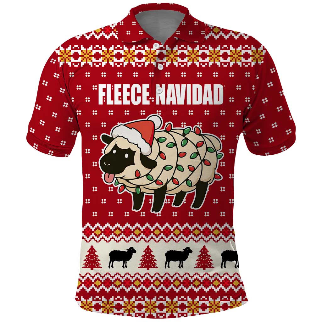 Sheep Merry Christmas Polo Shirt Xmas Holiday Patterns - Wonder Print Shop