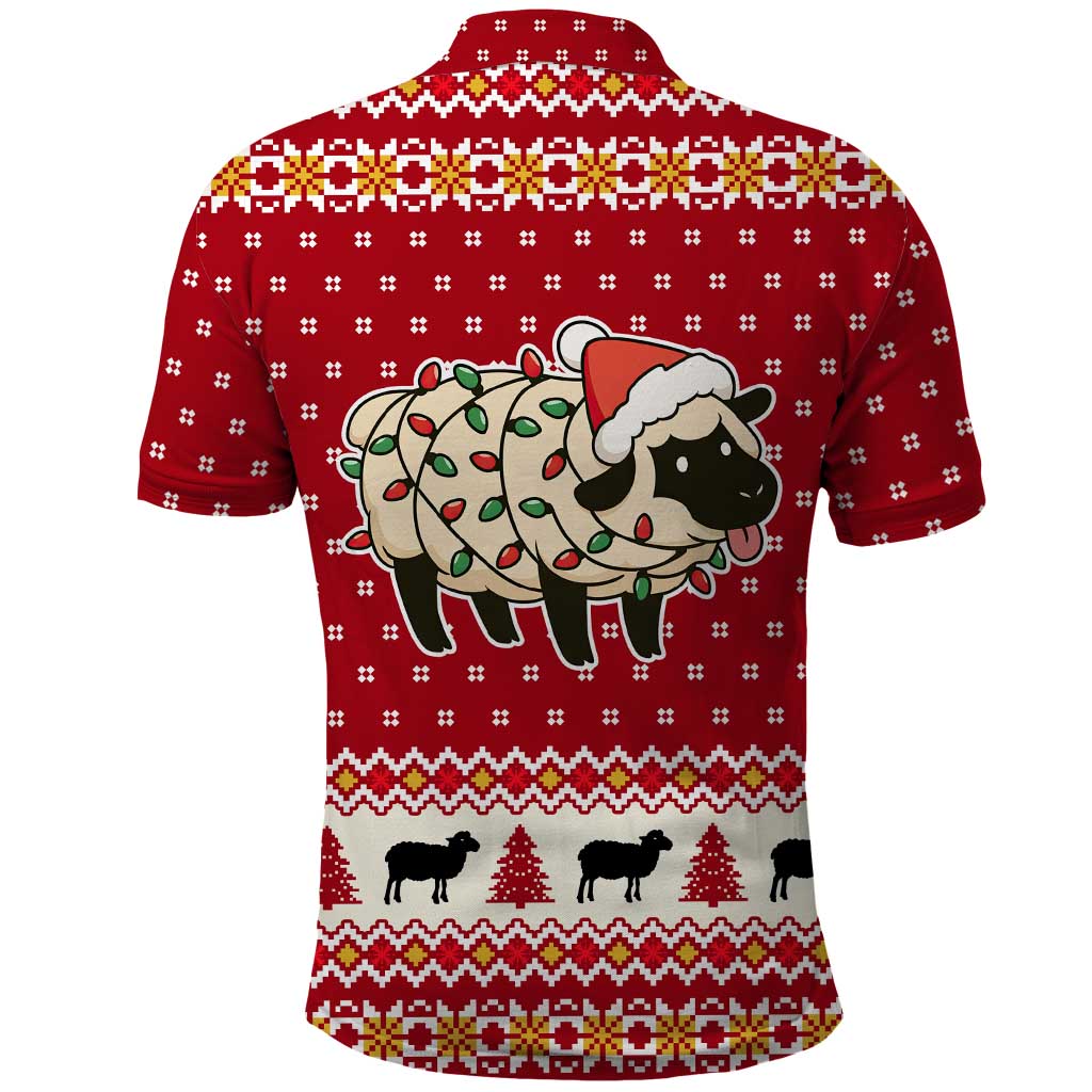 Sheep Merry Christmas Polo Shirt Xmas Holiday Patterns - Wonder Print Shop