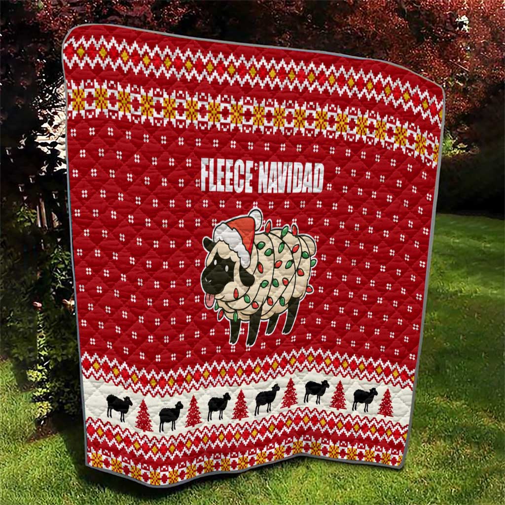 Sheep Merry Christmas Quilt Xmas Holiday Patterns - Wonder Print Shop