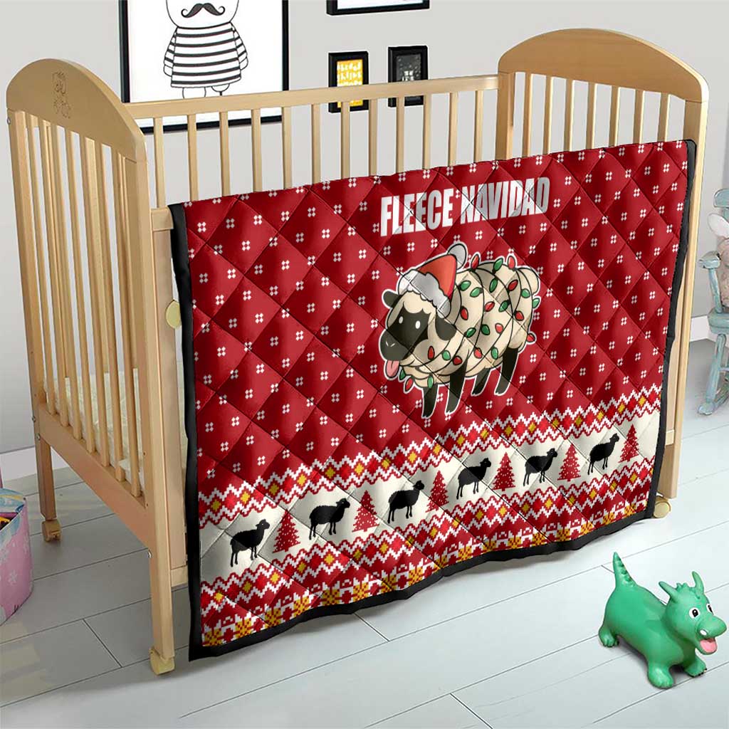 Sheep Merry Christmas Quilt Xmas Holiday Patterns - Wonder Print Shop