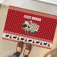 Sheep Merry Christmas Rubber Doormat Xmas Holiday Patterns - Wonder Print Shop