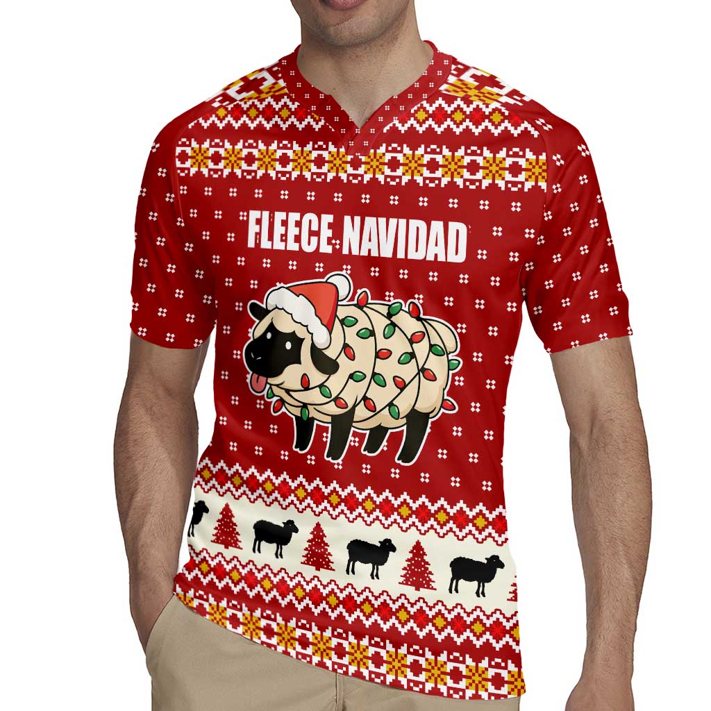Sheep Merry Christmas Rugby Jersey Xmas Holiday Patterns - Wonder Print Shop