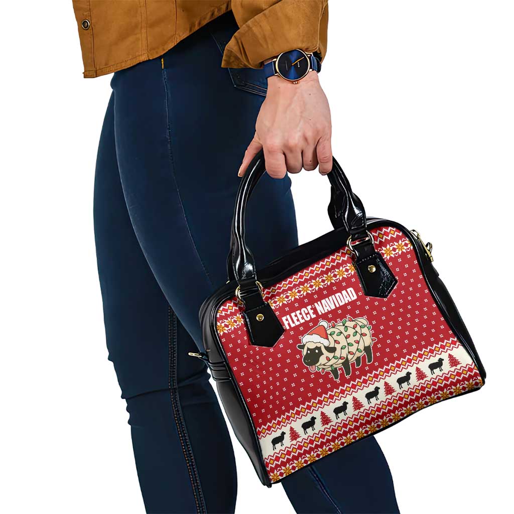 Sheep Merry Christmas Shoulder Handbag Xmas Holiday Patterns - Wonder Print Shop