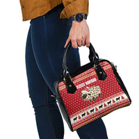 Sheep Merry Christmas Shoulder Handbag Xmas Holiday Patterns - Wonder Print Shop