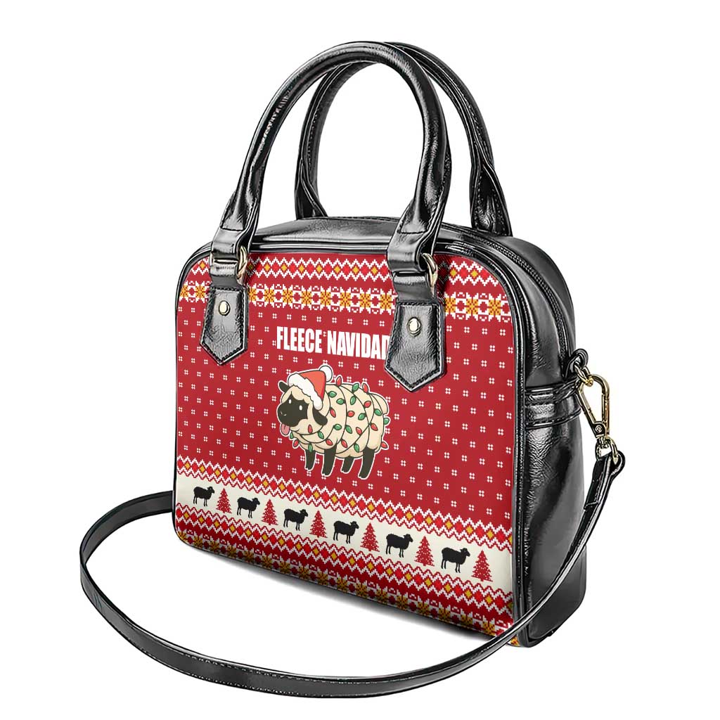 Sheep Merry Christmas Shoulder Handbag Xmas Holiday Patterns - Wonder Print Shop