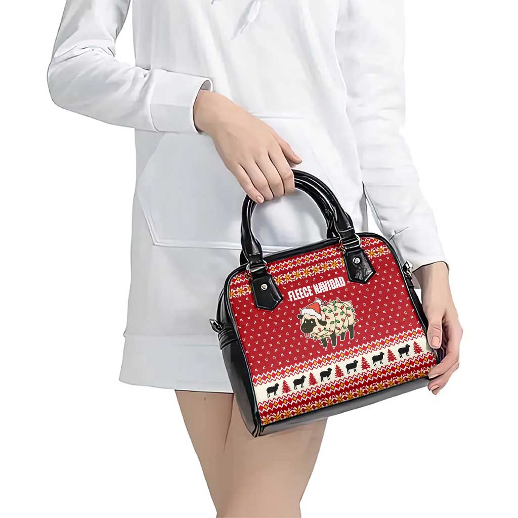 Sheep Merry Christmas Shoulder Handbag Xmas Holiday Patterns - Wonder Print Shop
