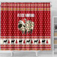 Sheep Merry Christmas Shower Curtain Xmas Holiday Patterns - Wonder Print Shop