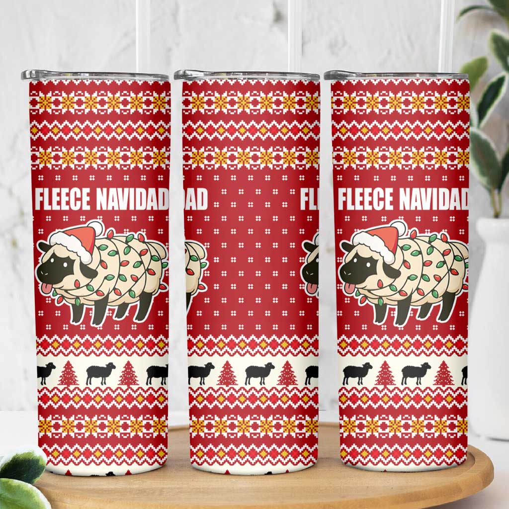 Sheep Merry Christmas Skinny Tumbler Xmas Holiday Patterns - Wonder Print Shop