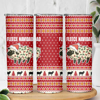 Sheep Merry Christmas Skinny Tumbler Xmas Holiday Patterns - Wonder Print Shop