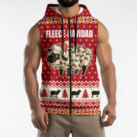 Sheep Merry Christmas Sleeveless Zip Hoodie Xmas Holiday Patterns - Wonder Print Shop