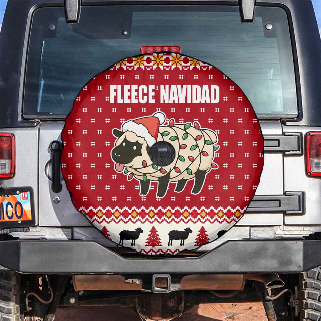 Sheep Merry Christmas Spare Tire Cover Xmas Holiday Patterns - Wonder Print Shop